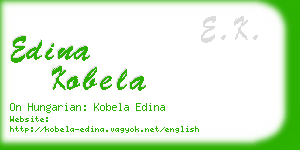 edina kobela business card